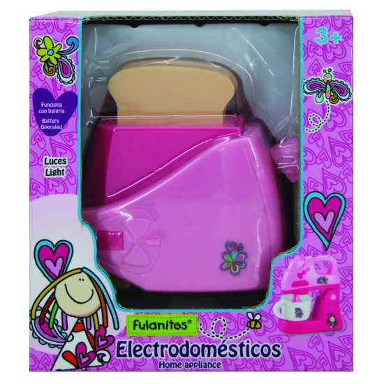 Tostadora Juguete Con Mecanismo Real Modern Ar1 23011 Ellobo Color Rosa