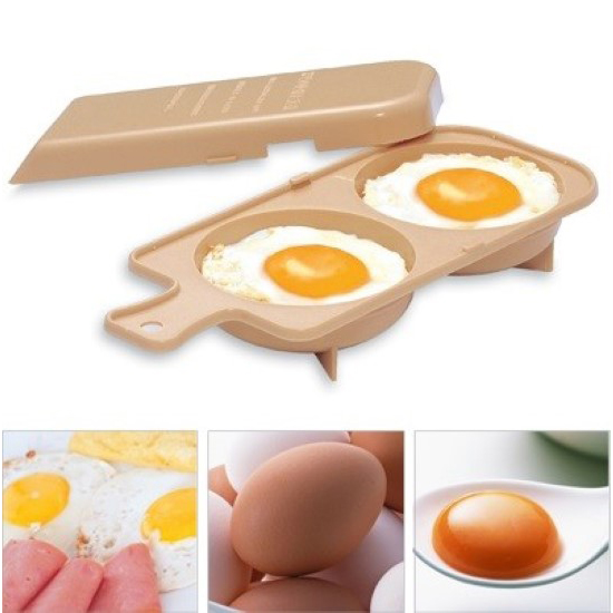 Recipiente Plástico para hacer huevos en microondas
