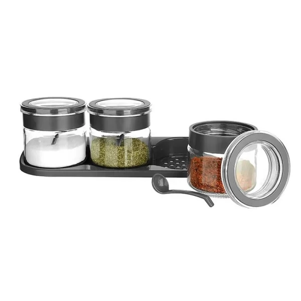 SET DE 3 ESPECIEROS CON TAPA Y BANDEJA 300ml