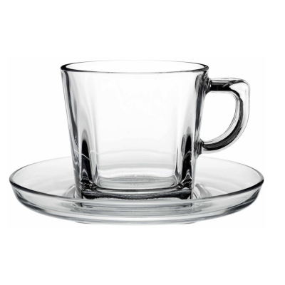 Set 6 Pocillos + Platos Café/té carre