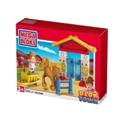 Bloques Bloktown establo caballo pony