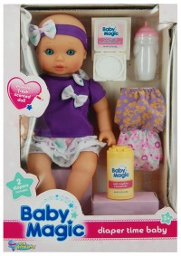 Bebe Plástico con Pantalónes y Accesorios