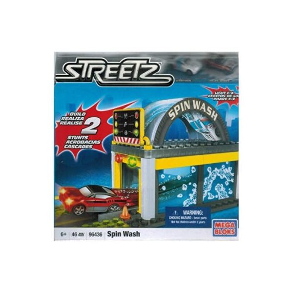 SET LAVADO VEHICULOS CON BLOQUES PLASTICOS SPIN WASH STREETZ - Image 2