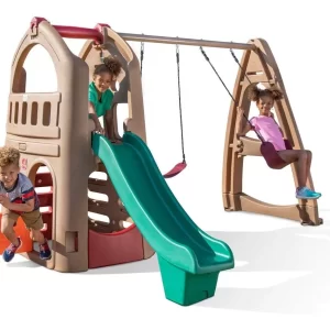 PARQUE DE JUEGOS CON RODADERO Y COLUMPIOS Naturally Playful