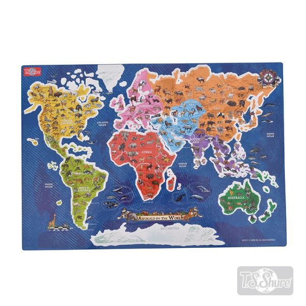 MAPA MUNDIAL MAGNÉTICO ANIMALES DEL MUNDO - Image 2
