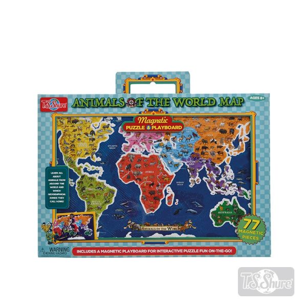 MAPA MUNDIAL MAGNÉTICO ANIMALES DEL MUNDO