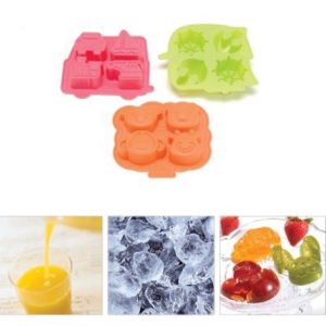 Set 3 moldes en silicona figuras surtidas
