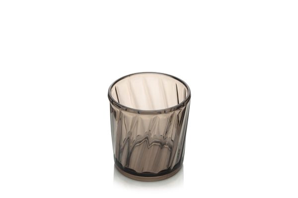 VASO BEBIDA CORTA TRANSPARENTE GRIS AHUMADO LUNAR 325 ML - Image 2