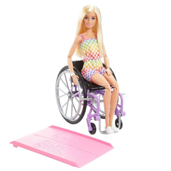 BARBIE FASHIONISTA MUÑECA SILLA DE RUEDAS MORADA - Image 5