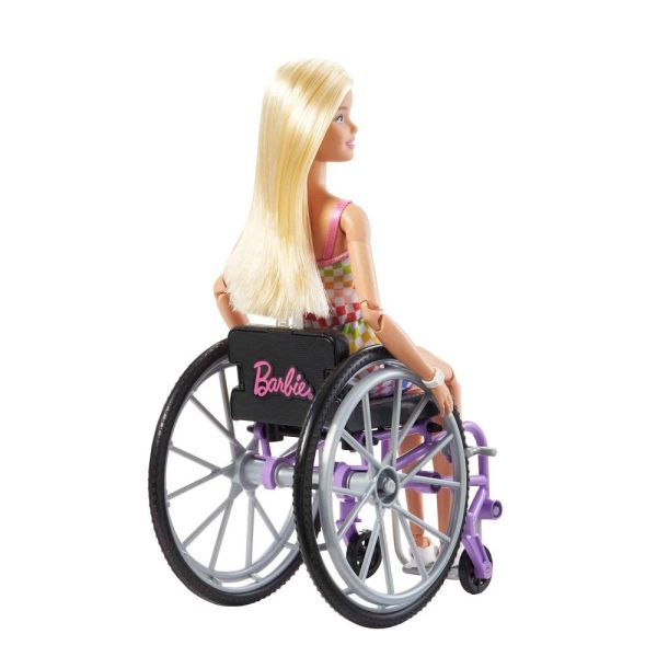 BARBIE FASHIONISTA MUÑECA SILLA DE RUEDAS MORADA - Image 4
