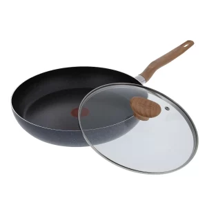 Sartén IMUSA Natural Stone de 20cm con Tapa de Vidrio
