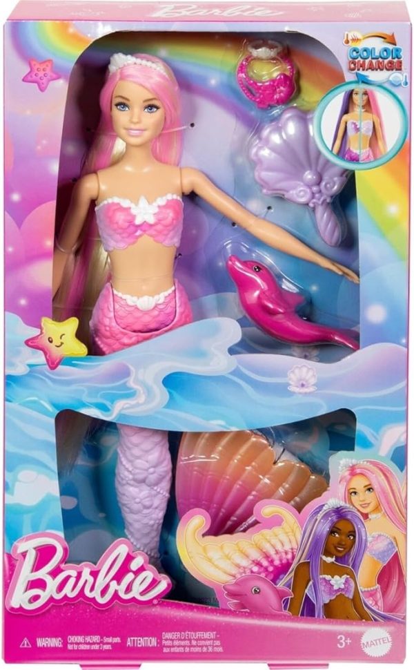 BARBIE FANTASÍA SIRENAS COLORES MÁGICOS
