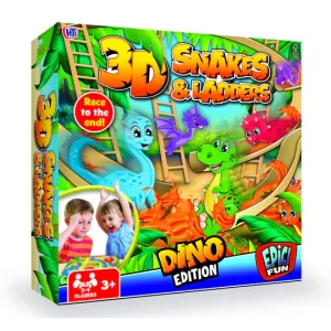 JUEGOS DE MESA - ESCALERAS Y SERPIENTES DINO 3D