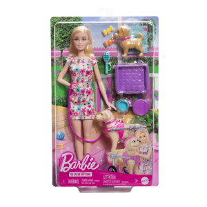 BARBIE PASEO CON PERRITO EN SILLA DE RUEDAS