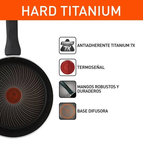 Perol IMUSA Hard Titanium 16cm Ant Tapa Vidrio - Image 3
