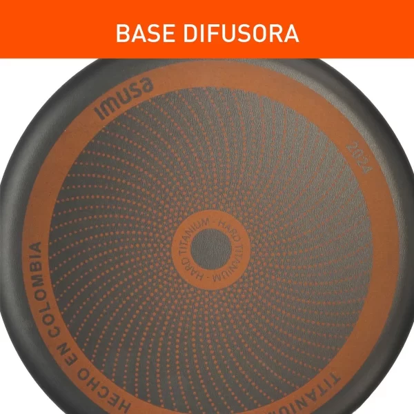 Perol IMUSA Hard Titanium 16cm Ant Tapa Vidrio - Image 2