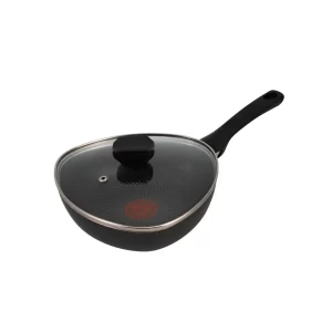 Wok Triangular IMUSA Hard Titanium 30cm Anti Tapa Vidrio