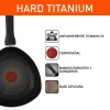 Wok Triangular IMUSA Hard Titanium 30cm Anti Tapa Vidrio - Image 3