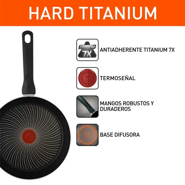 Sartén IMUSA 24 cm Hard Titanium Tapa Vidrio - Image 3