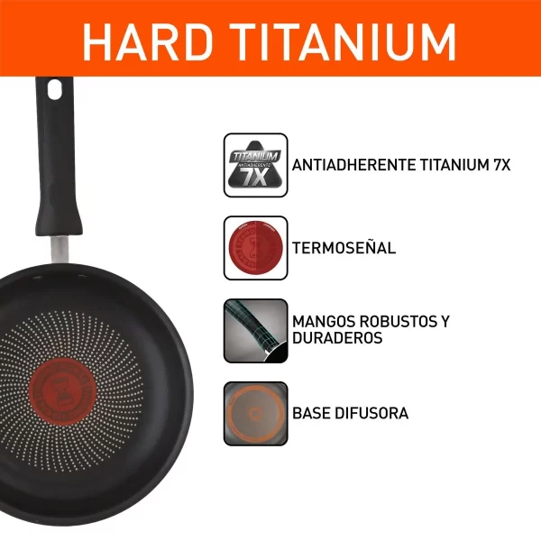 Cacerola IMUSA Hard Titanium 16cm Antiadherente Tapa de Vidrio - Image 4