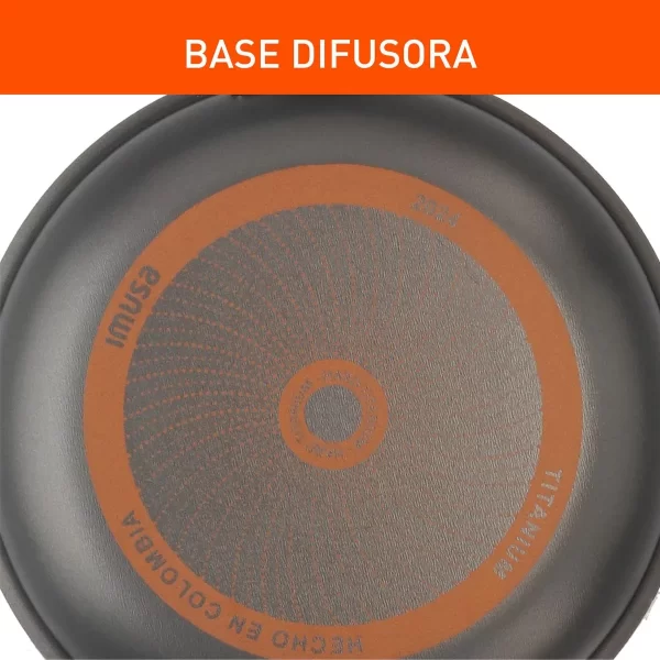 Cacerola IMUSA Hard Titanium 16cm Antiadherente Tapa de Vidrio - Image 2