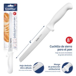 CUCHILLO DE SIERRA PARA EL PAN 8" BLISTER PZA