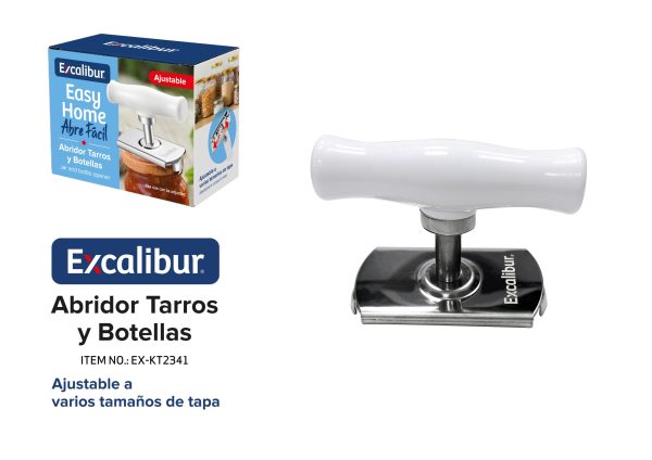 ABRIDOR DE TARROS Y BOTELLAS AJUSTABLE PZA.