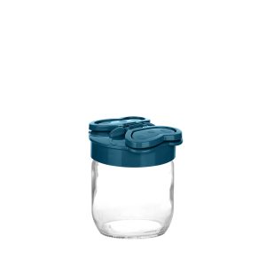 RECIPIENTE ALMACENAMIENTO VIDRIO SOLAPA MARIPOSA 425 ML