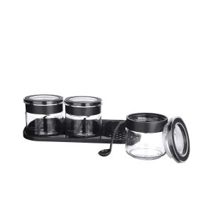 SET DE 3 ESPECIEROS CON TAPA Y BANDEJA 300ml