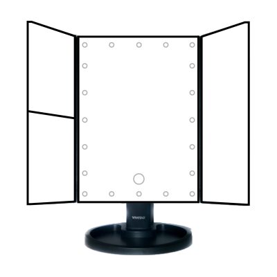 Espejo de Tacoador con Luz Tres pliegues