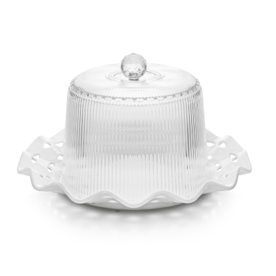 Tortera o plato para tortas Acrílico Blanco Suave