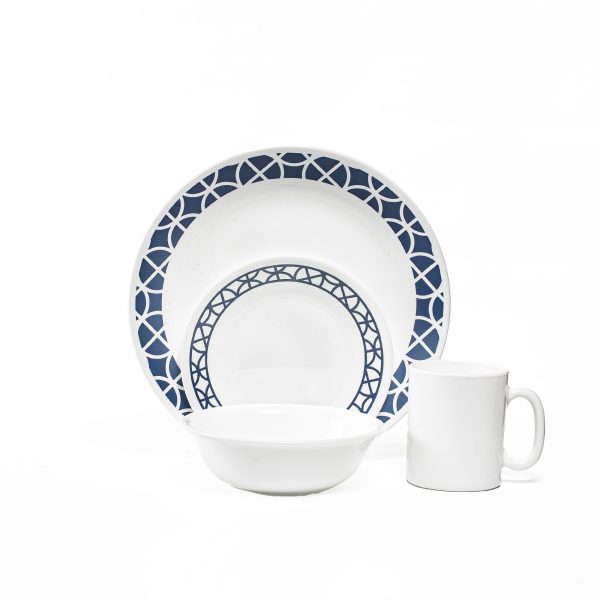 corelle cobalt circles 16 piezas