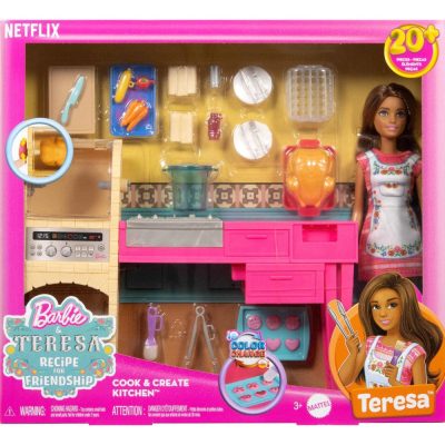 Barbie Receta de la amistad de Teresa Set de Juego Crea y Cocina con Teresa