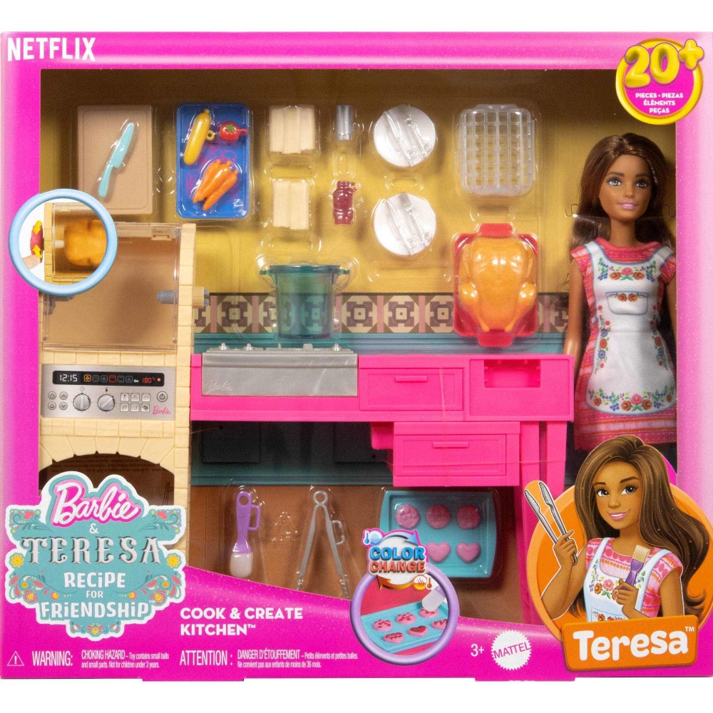 Barbie Receta de la amistad de Teresa Set de Juego Crea y Cocina con Teresa
