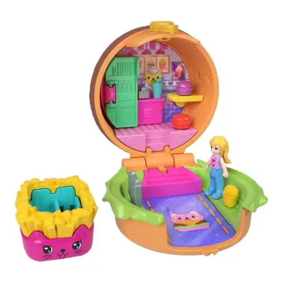 Polly Pocket Set De Juego Compacto Reveal Comidita Rápida