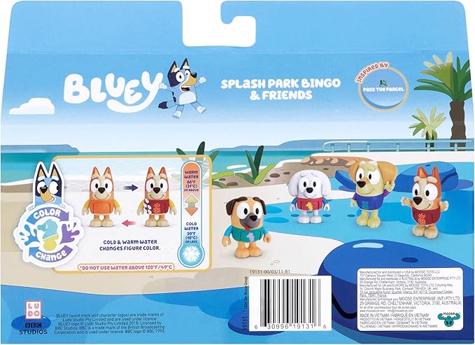 Bluey S13, paquete de 4, Bingo del parque acuático y amigos, exclusivo - Image 3
